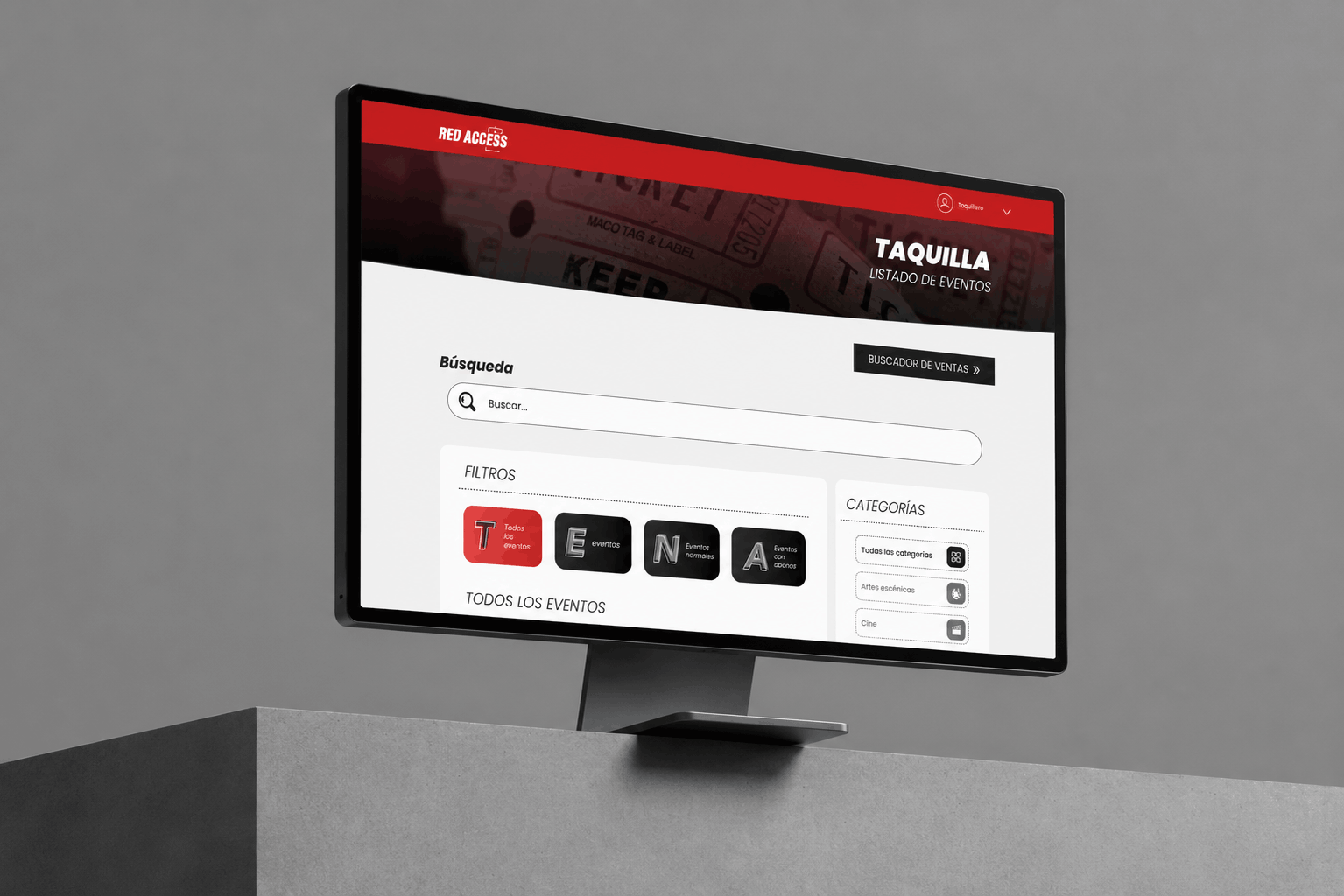 Red Access - Rediseño del sitio de taquilla v2